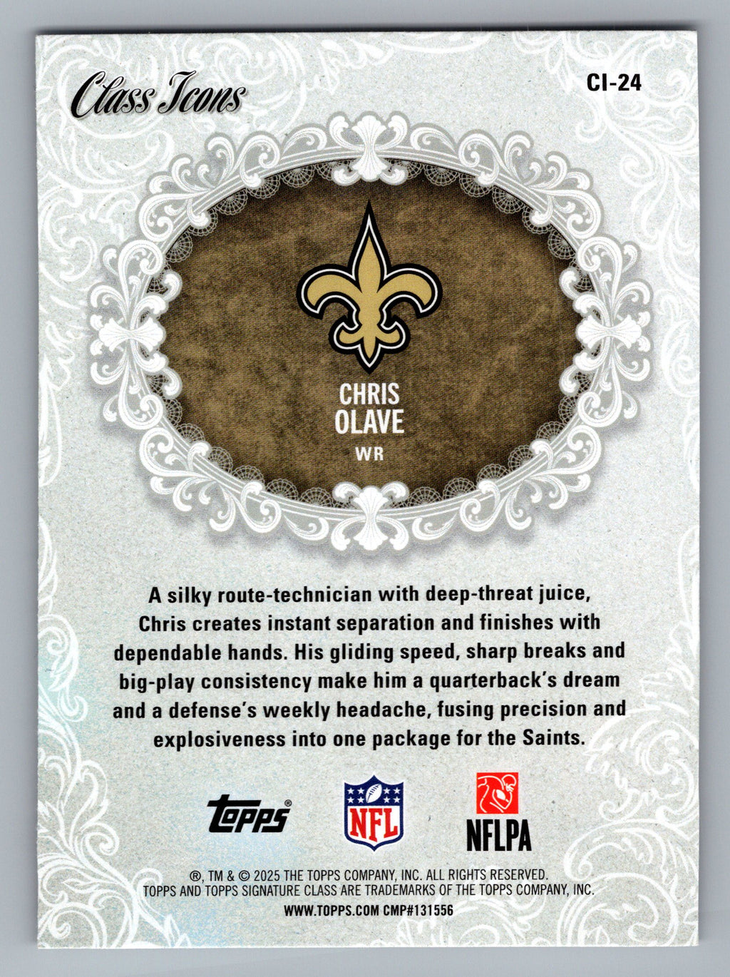 2025 Topps Signature Class #CI-24 Chris Olave Class Icons