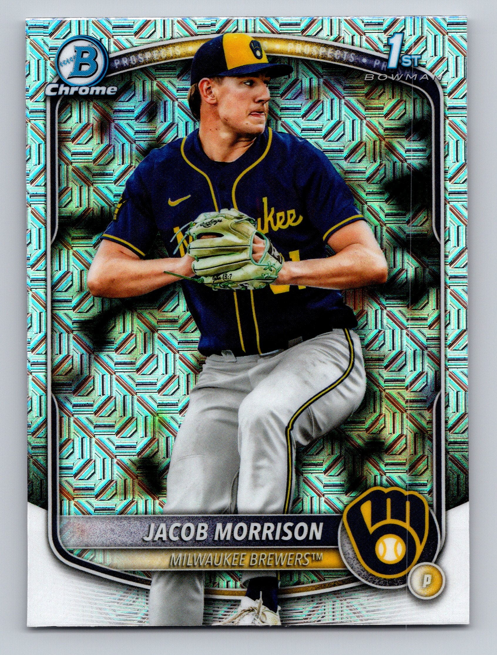 2025 Bowman Draft #BDC-42 Jacob Morrison Chrome Mojo Refractor