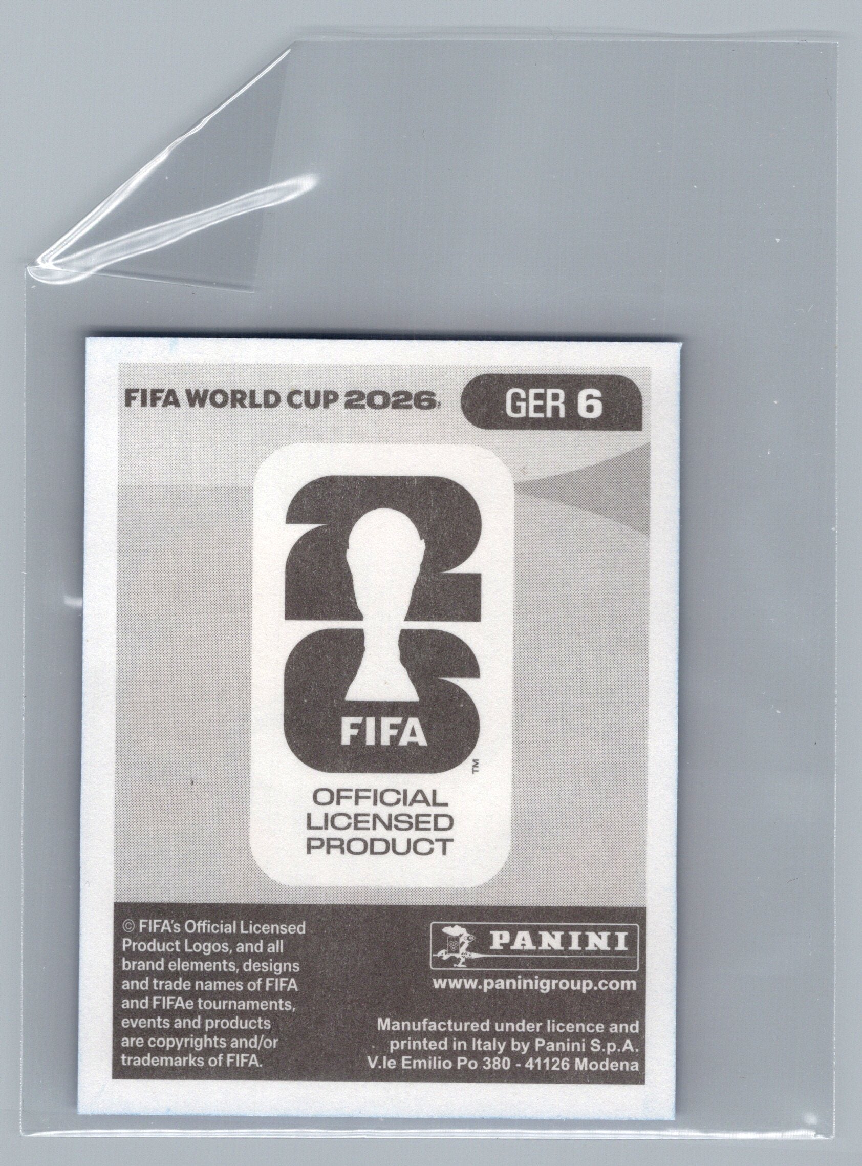 2026 Panini FIFA World Cup Stickers #GER6 Antonio Rüdiger