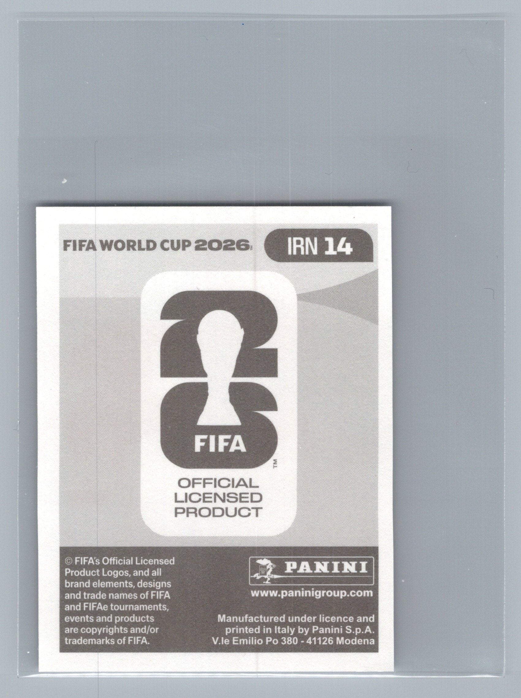 2026 Panini FIFA World Cup Stickers #IRN14 Omid Noorafkan IRN Iran
