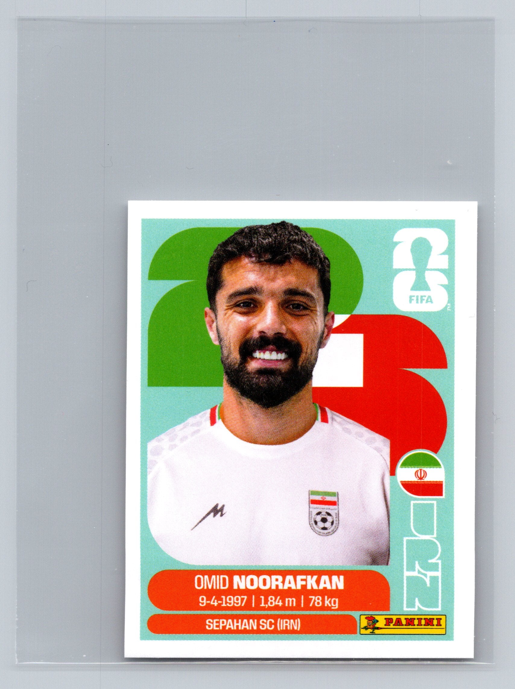 2026 Panini FIFA World Cup Stickers #IRN14 Omid Noorafkan IRN Iran