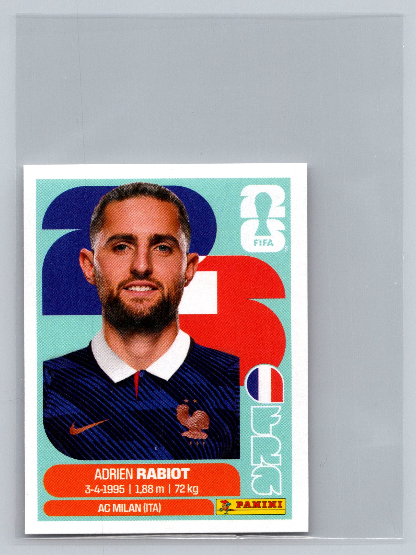 2026 Panini FIFA World Cup Stickers #FRA12 Adrien Rabiot