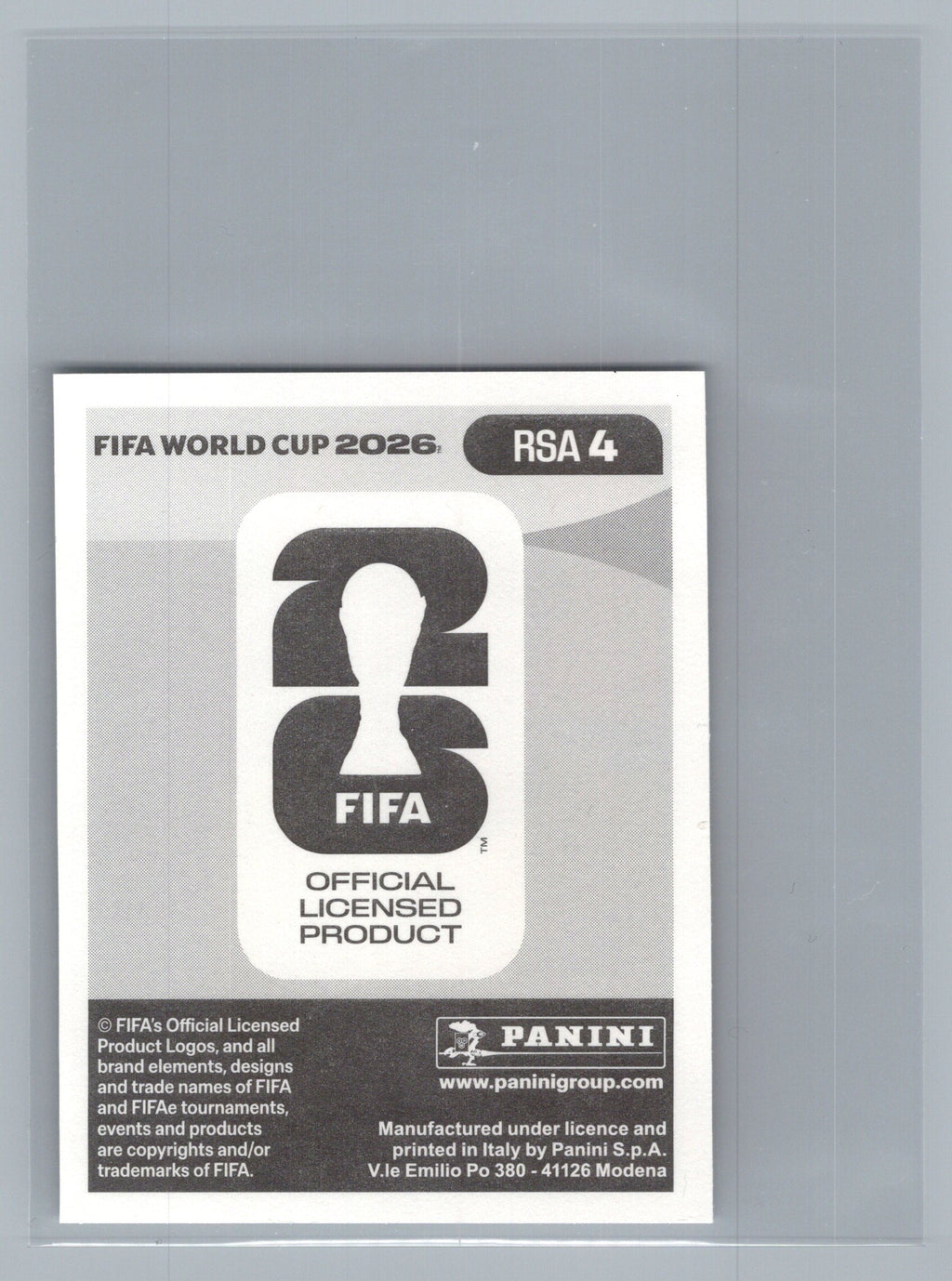 2026 Panini FIFA World Cup Stickers #RSA4 Aubrey Modiba RSA South Africa