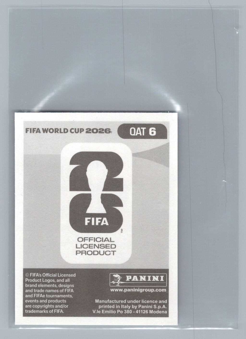 2026 Panini FIFA World Cup Stickers #QAT6 Boualem Khoukhi QAT Qatar