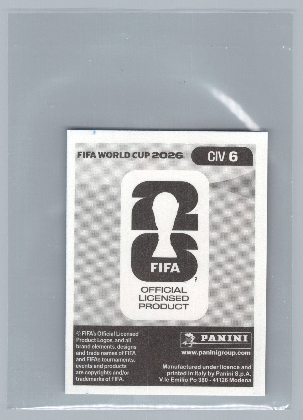 2026 Panini FIFA World Cup Stickers #CIV6 Evan Ndicka