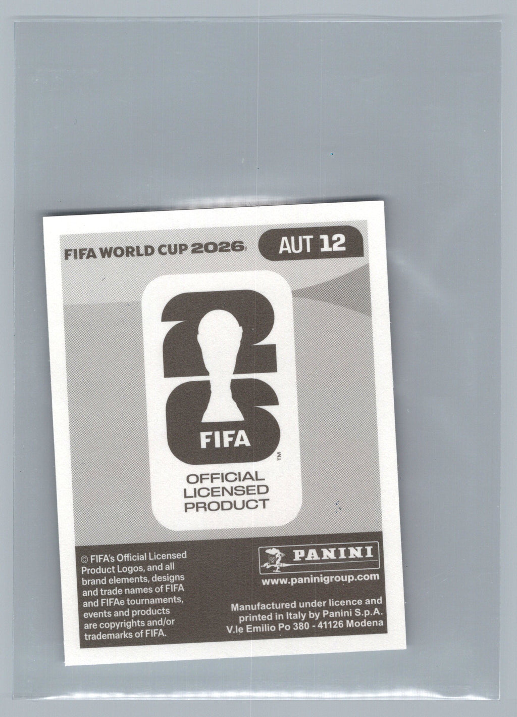 2026 Panini FIFA World Cup Stickers #AUT12 Konrad Laimer