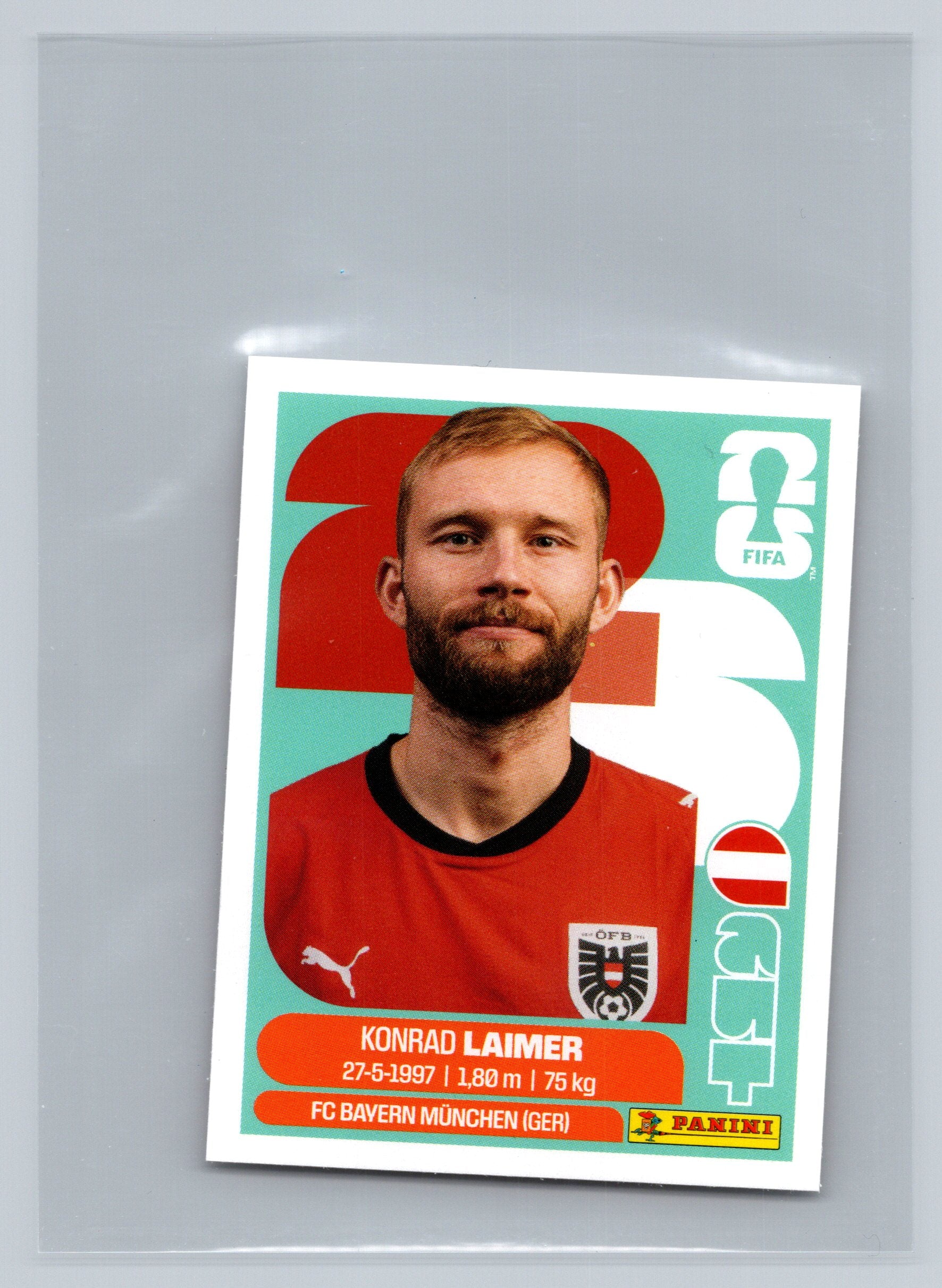 2026 Panini FIFA World Cup Stickers #AUT12 Konrad Laimer