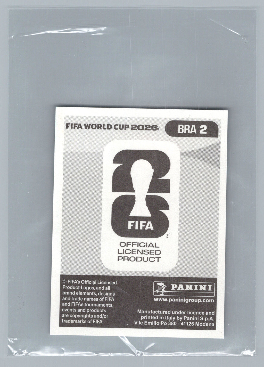 2026 Panini FIFA World Cup Stickers ("Printed in Italy" Back)* #BRA2 Alisson