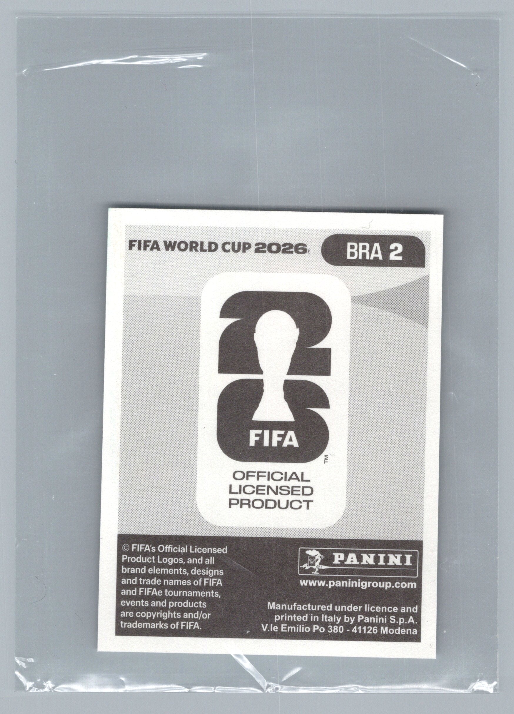 2026 Panini FIFA World Cup Stickers ("Printed in Italy" Back)* #BRA2 Alisson