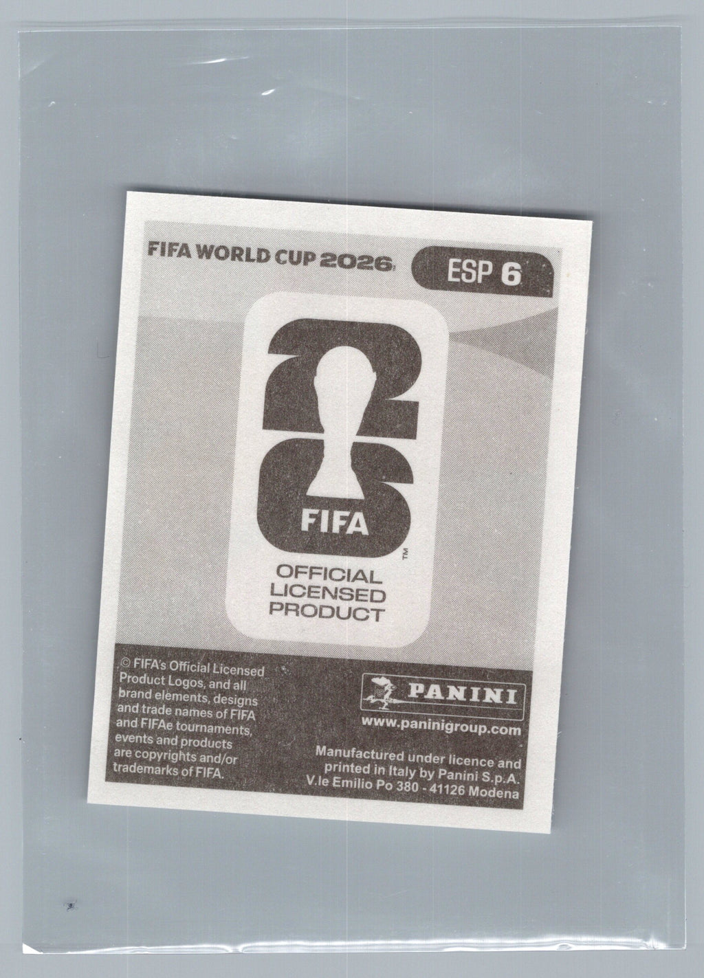 2026 Panini FIFA World Cup Stickers #ESP6 Pedro Porro