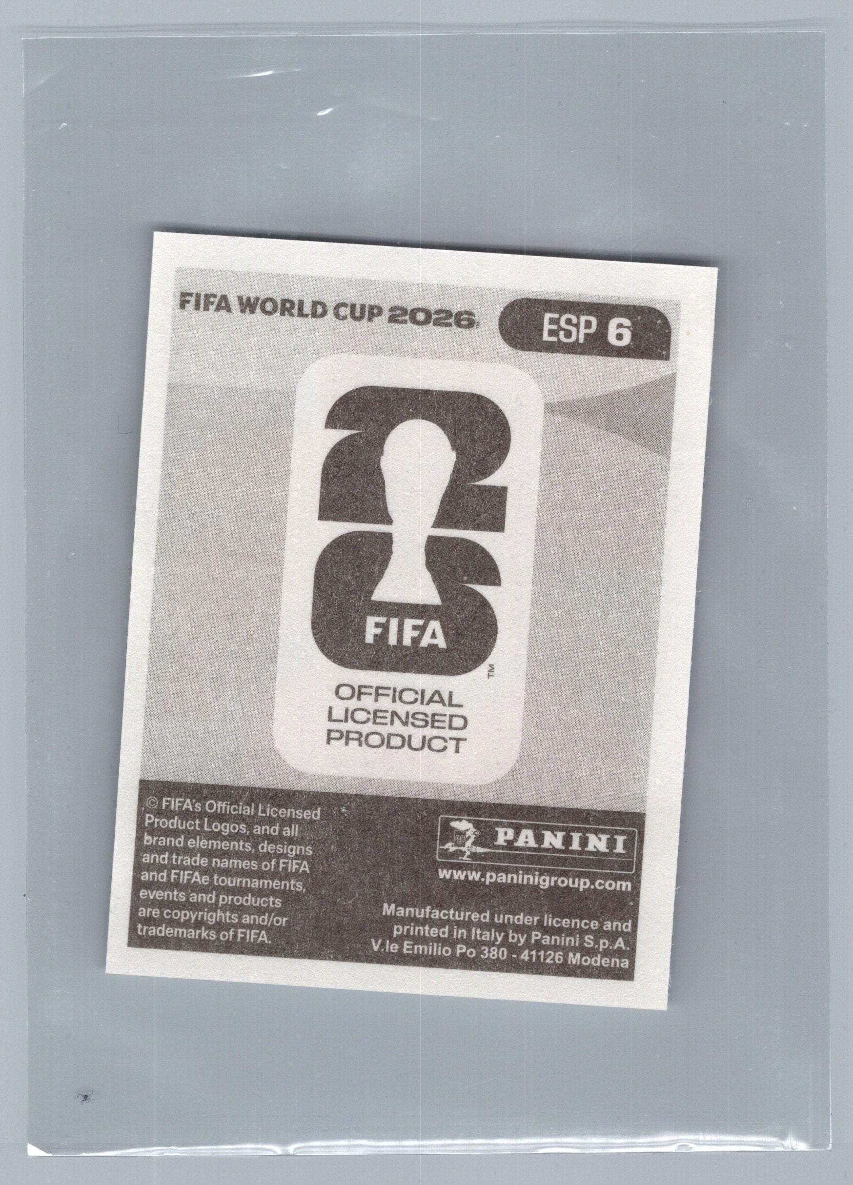 2026 Panini FIFA World Cup Stickers #ESP6 Pedro Porro