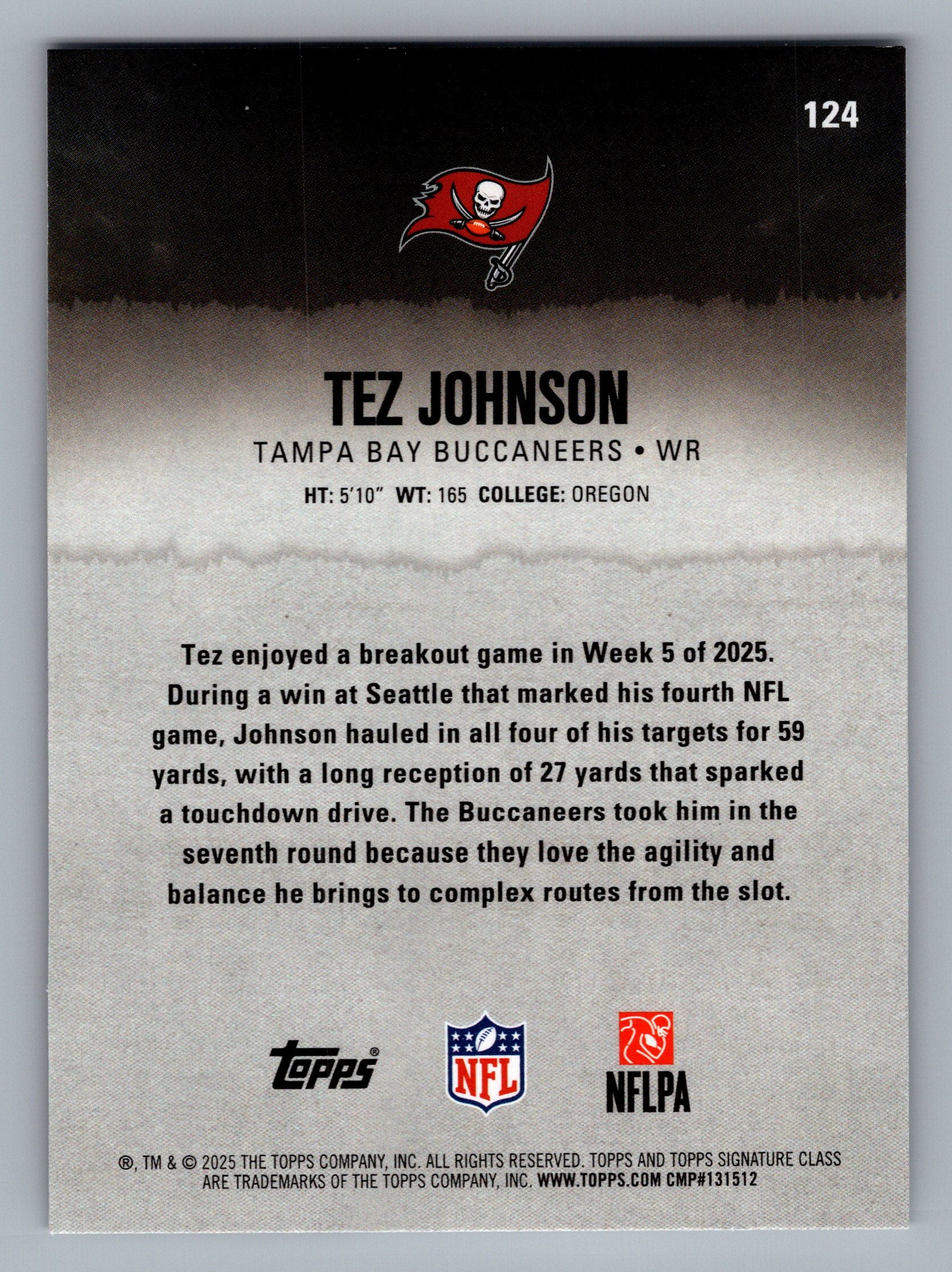 2025 Topps Signature Class #124 Tez Johnson