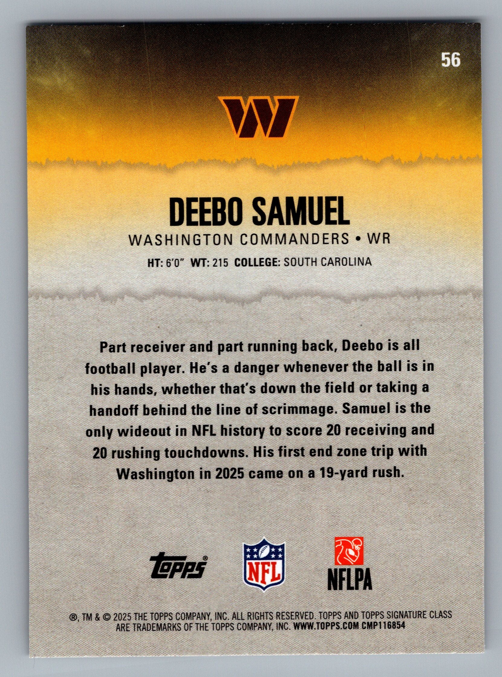 2025 Topps Signature Class #56 Deebo Samuel