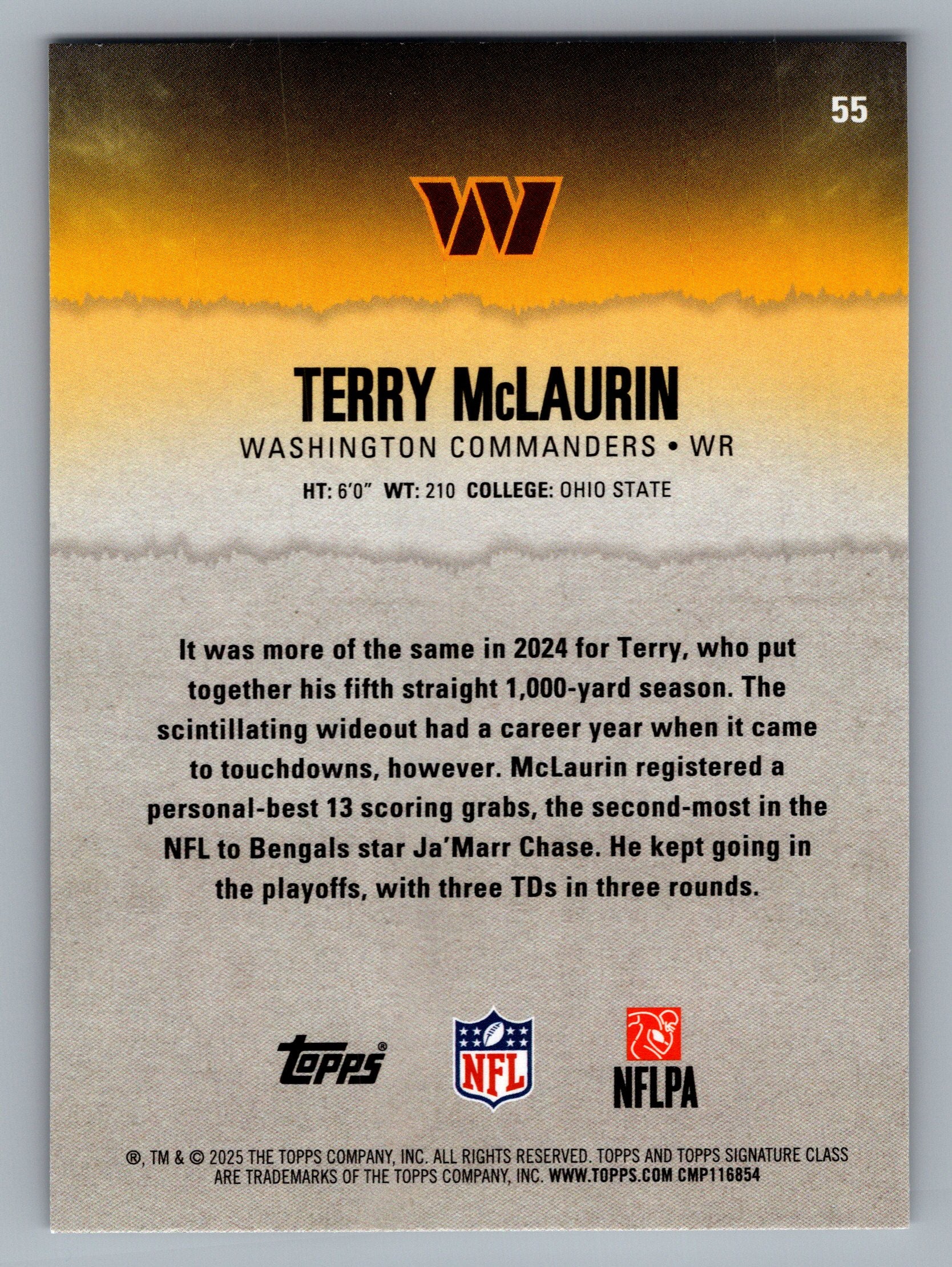 2025 Topps Signature Class #55 Terry McLaurin