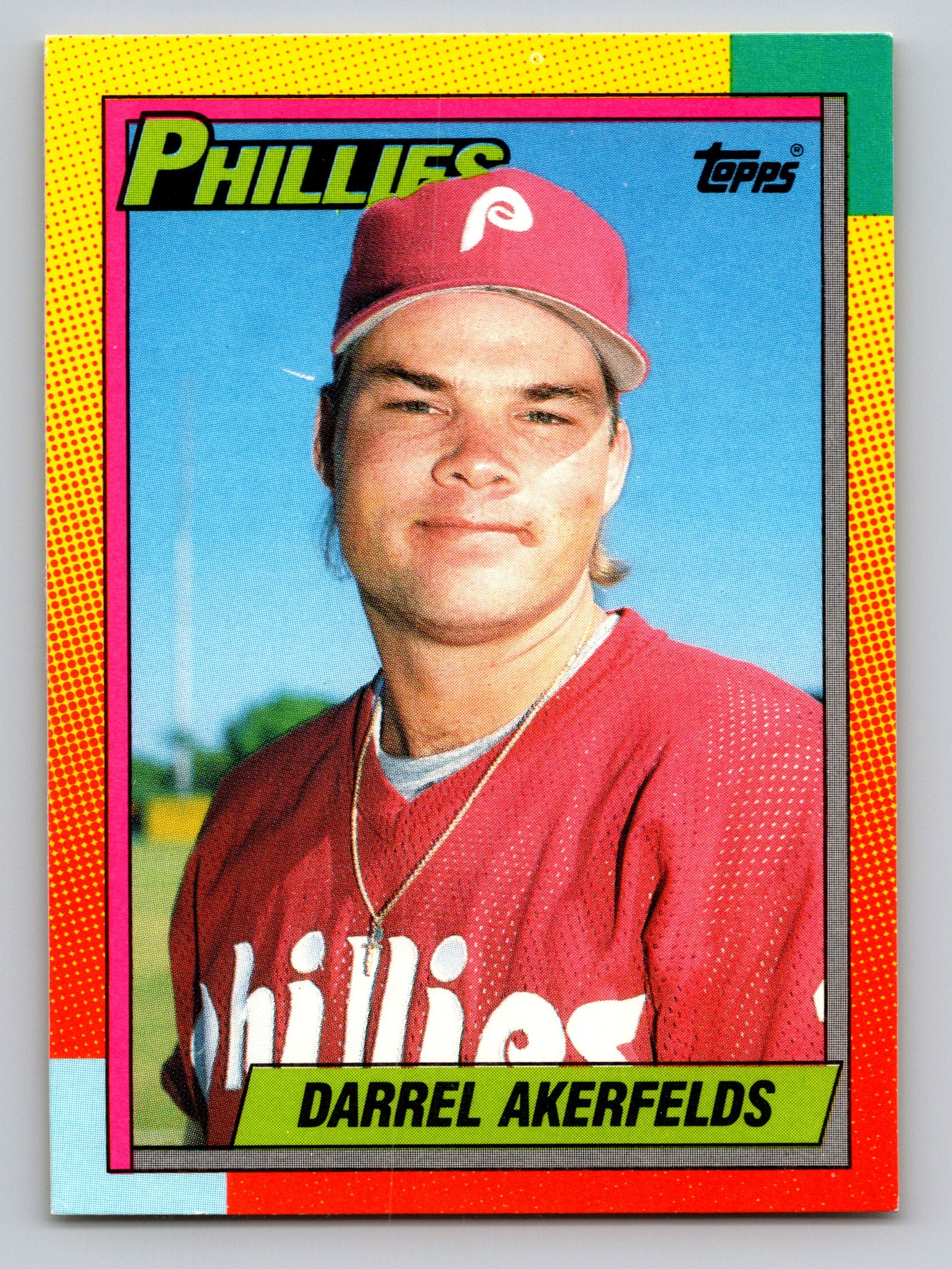 1990 Topps Traded #1T Darrel Akerfelds Gray Card Stock (Pack Version)