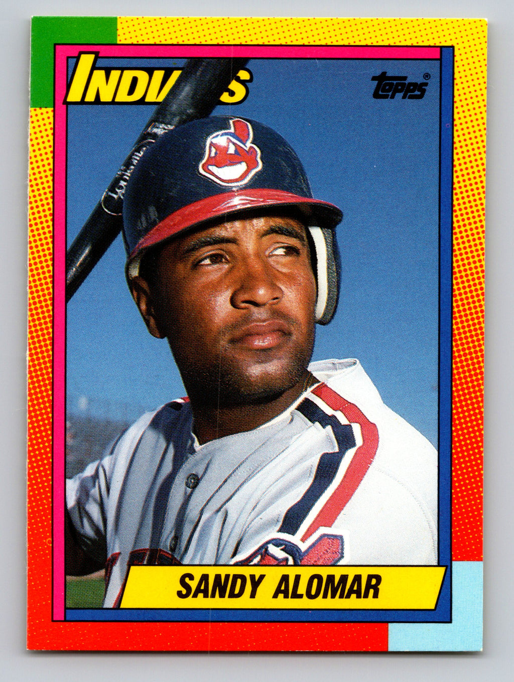 1990 Topps Traded #2T Sandy Alomar Gray Card Stock (Pack Version)