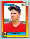 1990 Topps Traded #4T Steve Avery Gray Card Stock (Pack Version)