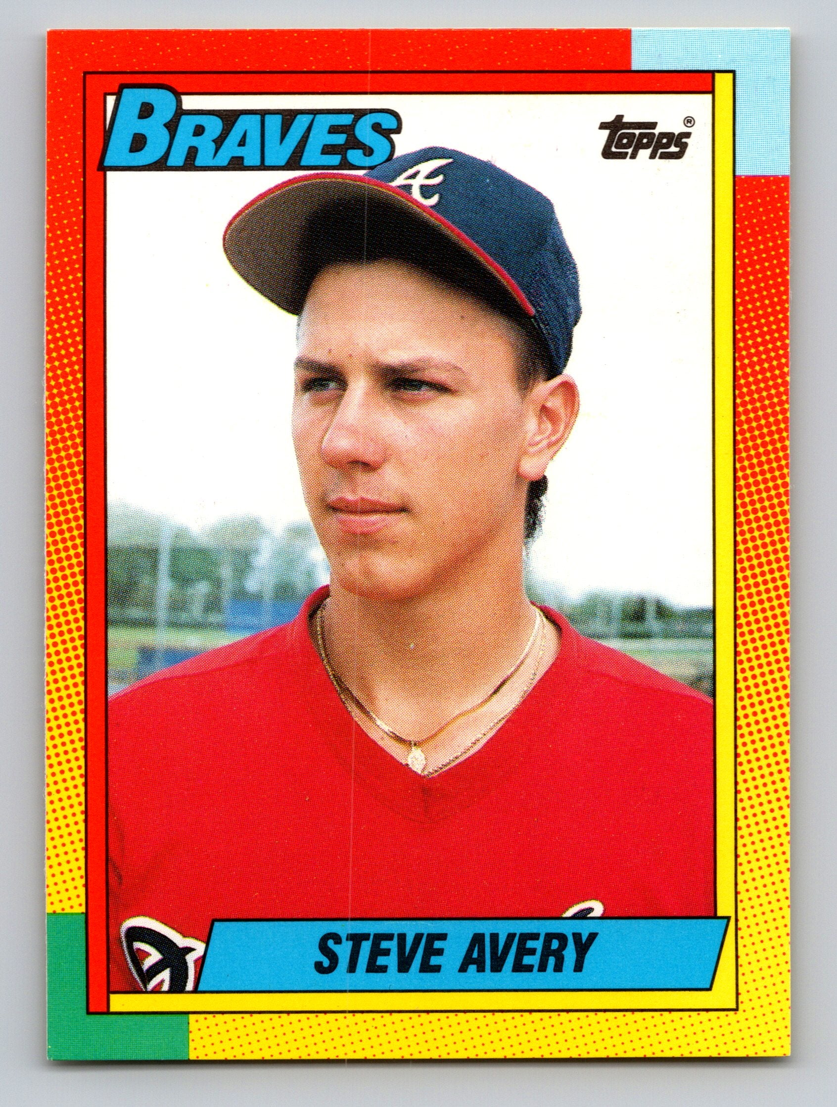 1990 Topps Traded #4T Steve Avery Gray Card Stock (Pack Version)