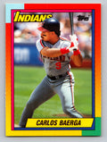 1990 Topps Traded #6T Carlos Baerga Gray Card Stock (Pack Version)