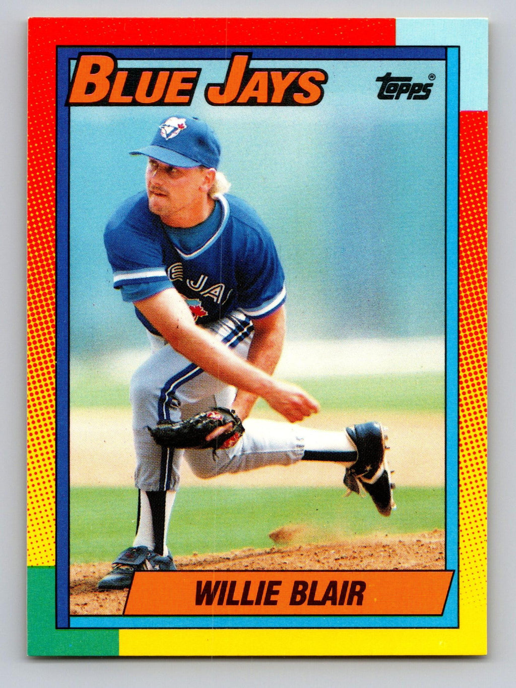 1990 Topps Traded #8T Willie Blair Gray Card Stock (Pack Version)