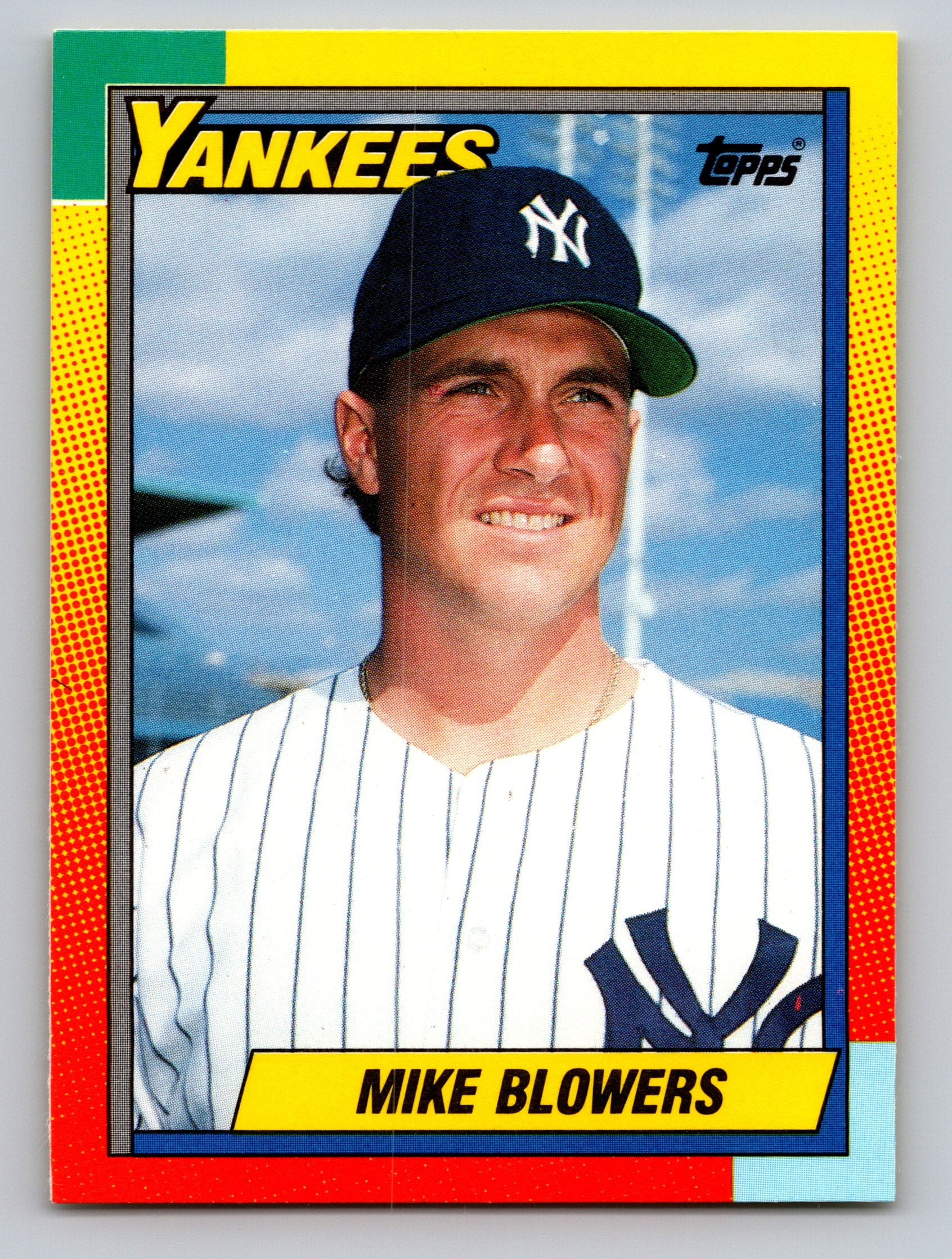 1990 Topps Traded #9T Mike Blowers Gray Card Stock (Pack Version)