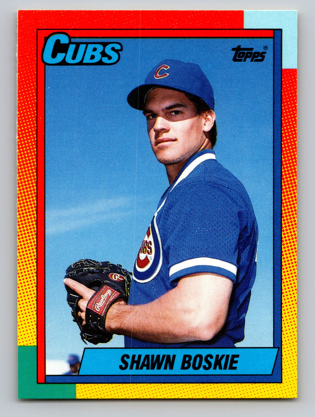 1990 Topps Traded #10T Shawn Boskie Gray Card Stock (Pack Version)