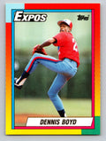 1990 Topps Traded #12T Dennis Boyd Gray Card Stock (Pack Version)