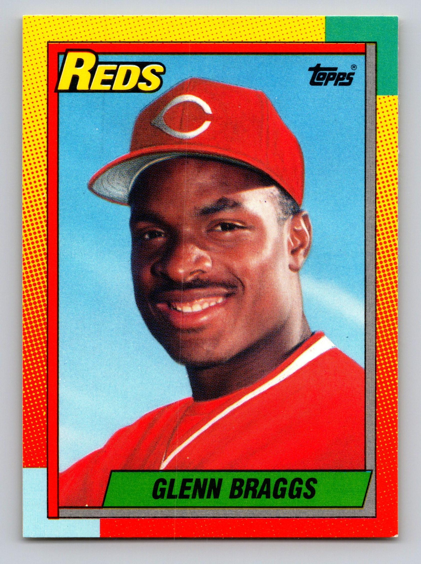 1990 Topps Traded #13T Glenn Braggs Gray Card Stock (Pack Version)