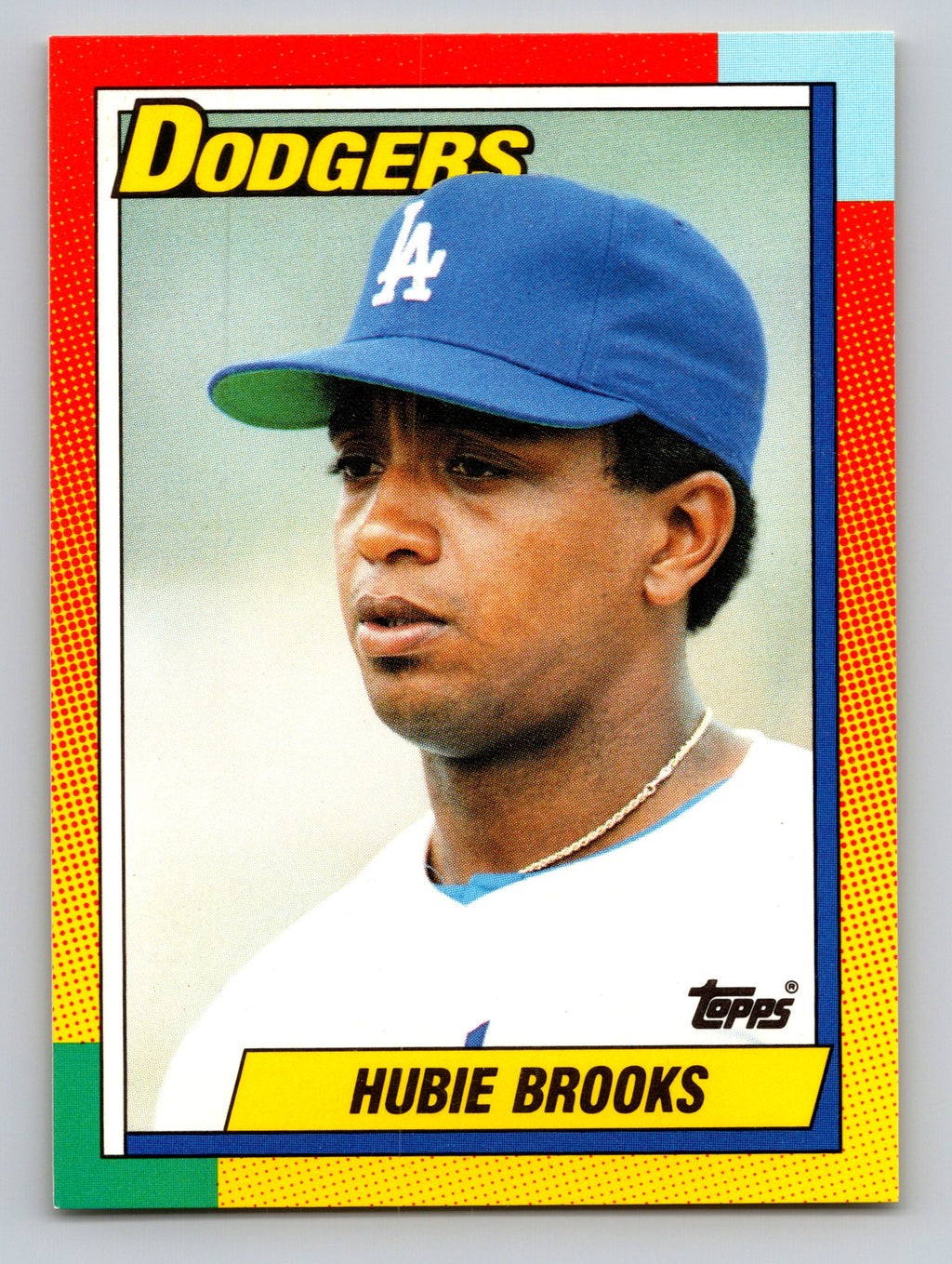 1990 Topps Traded #14T Hubie Brooks Gray Card Stock (Pack Version)