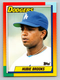 1990 Topps Traded #14T Hubie Brooks Gray Card Stock (Pack Version)