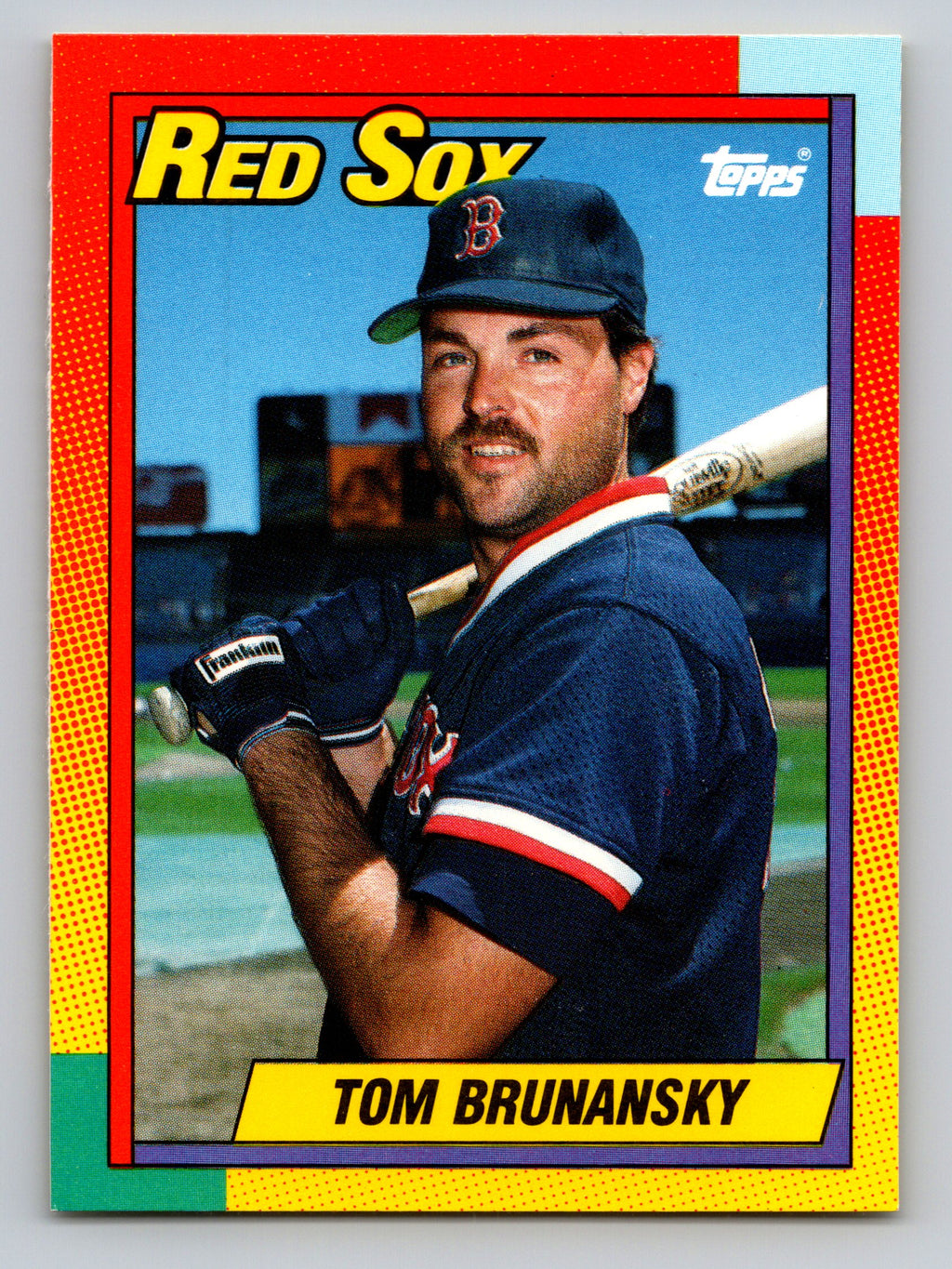 1990 Topps Traded #15T Tom Brunansky Gray Card Stock (Pack Version)