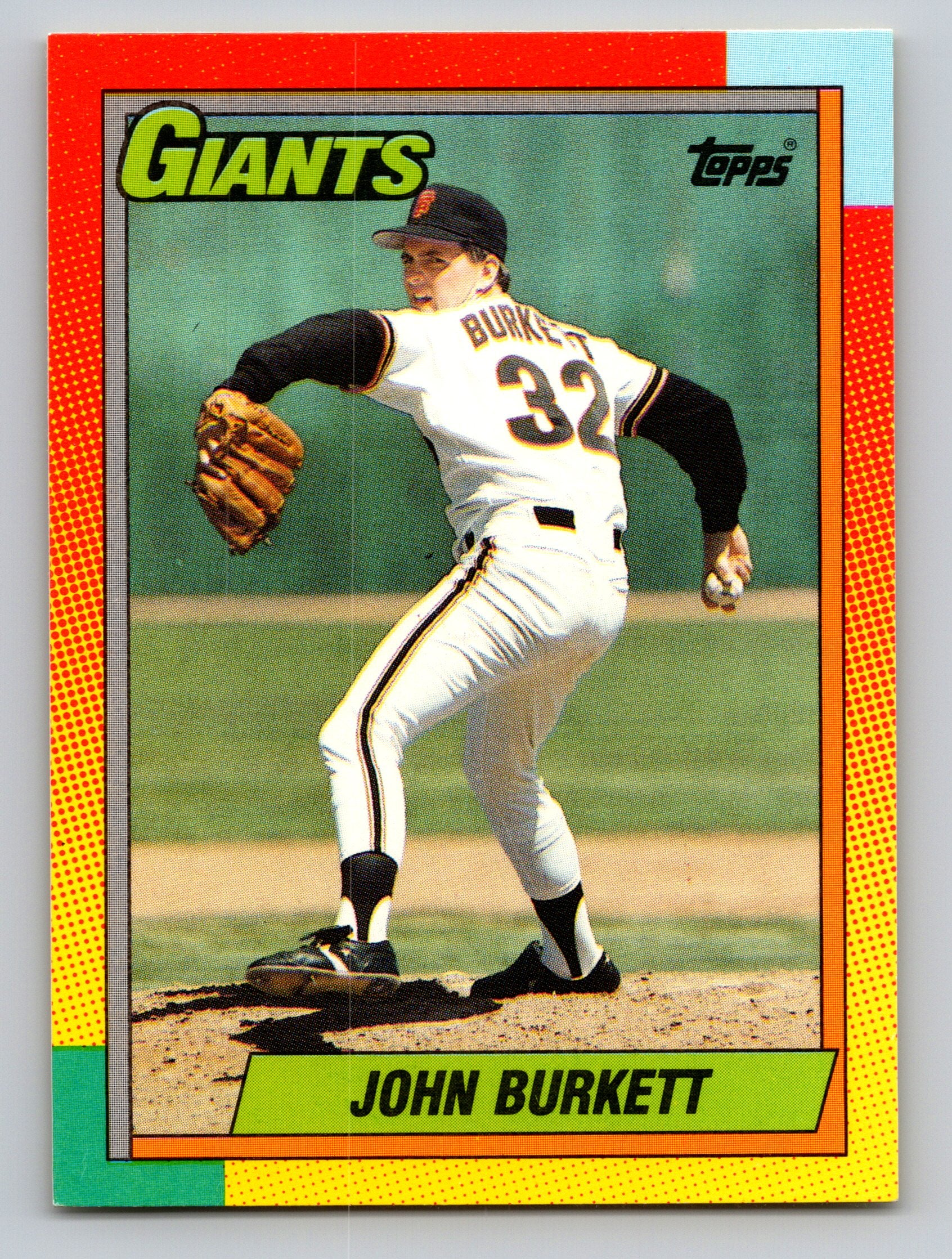 1990 Topps Traded #16T John Burkett Gray Card Stock (Pack Version)