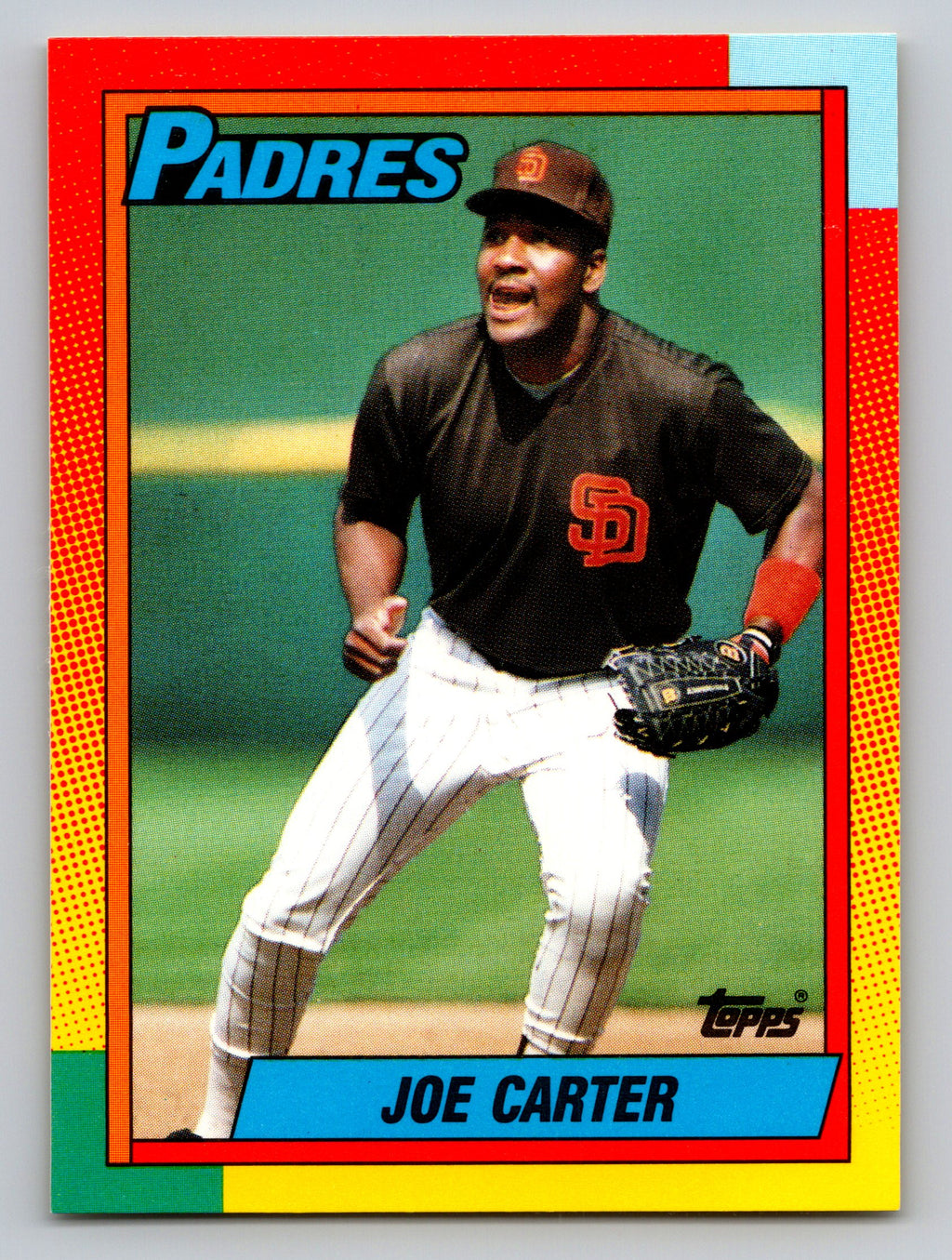 1990 Topps Traded #20T Joe Carter Gray Card Stock (Pack Version)