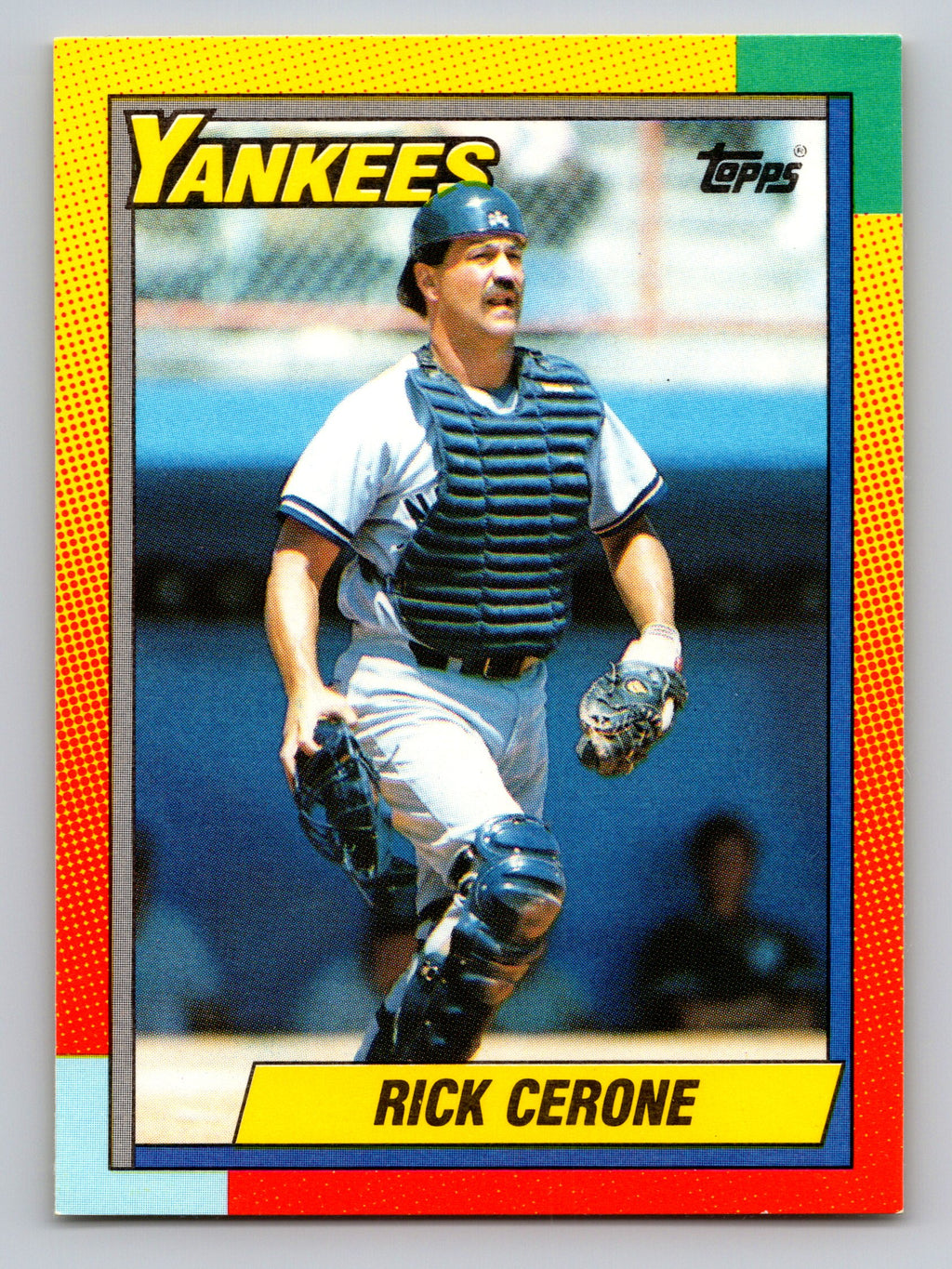 1990 Topps Traded #21T Rick Cerone Gray Card Stock (Pack Version)