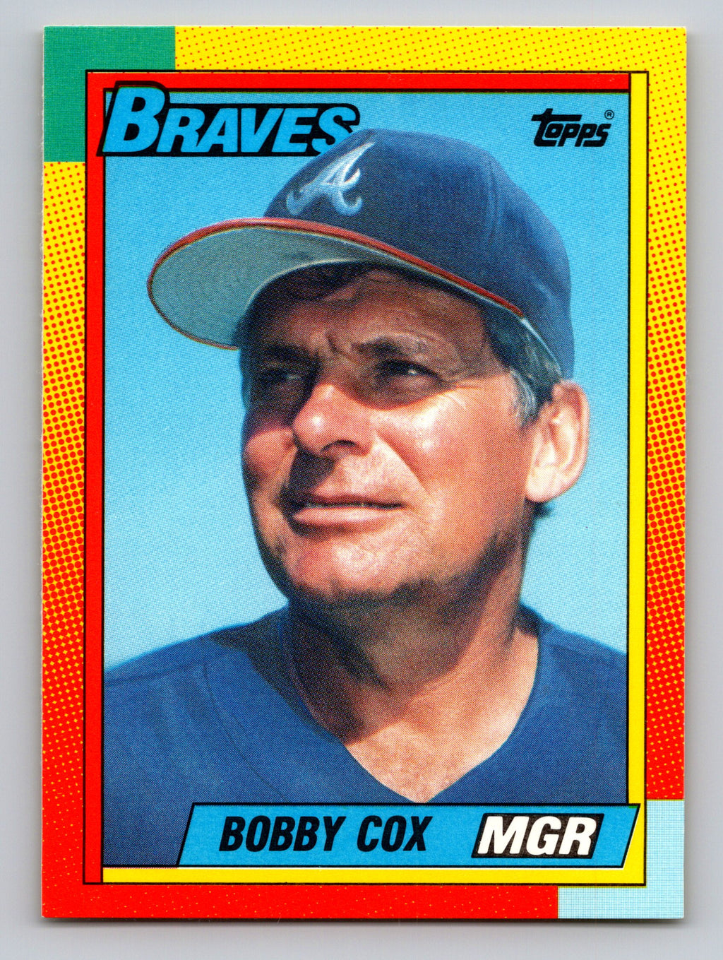 1990 Topps Traded #23T Bobby Cox Gray Card Stock (Pack Version)