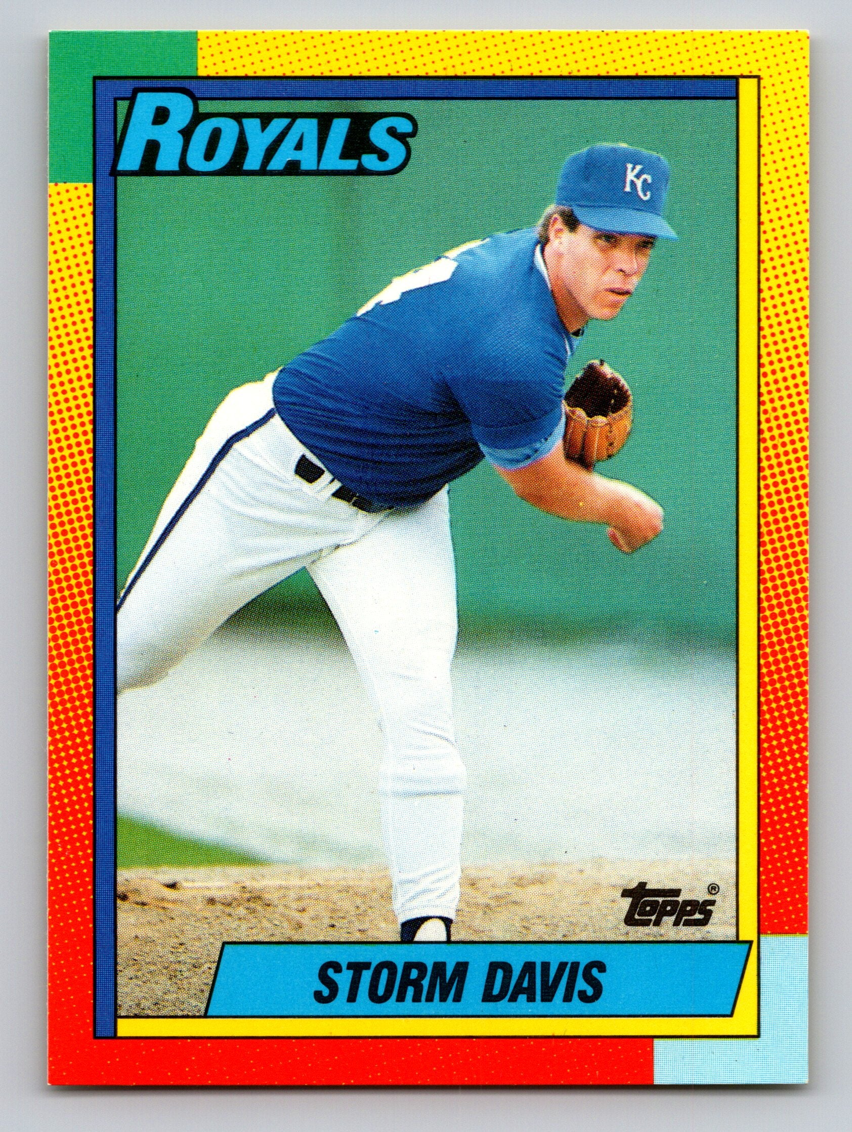 1990 Topps Traded #25T Storm Davis Gray Card Stock (Pack Version)