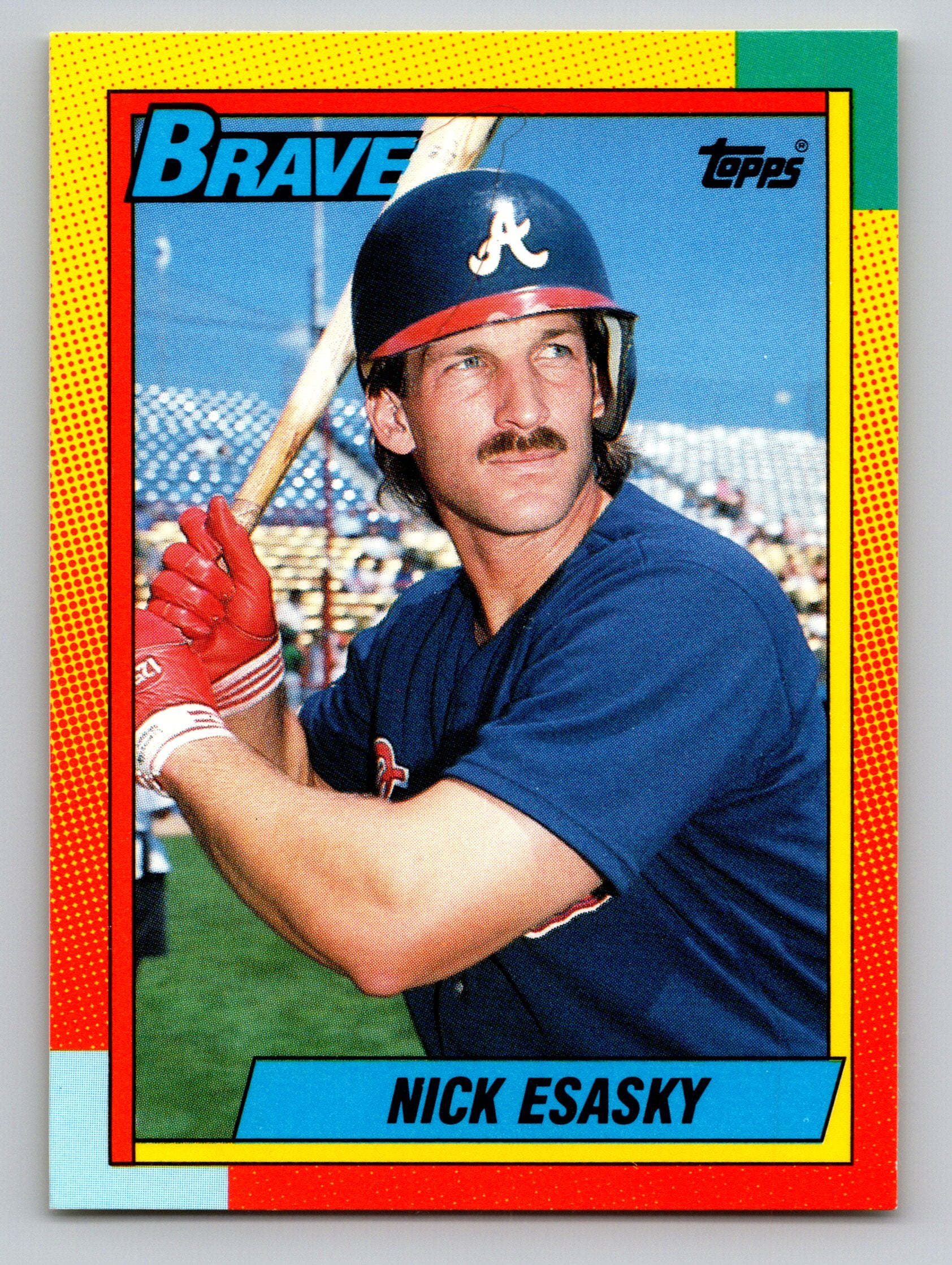 1990 Topps Traded #30T Nick Esasky Gray Card Stock (Pack Version)