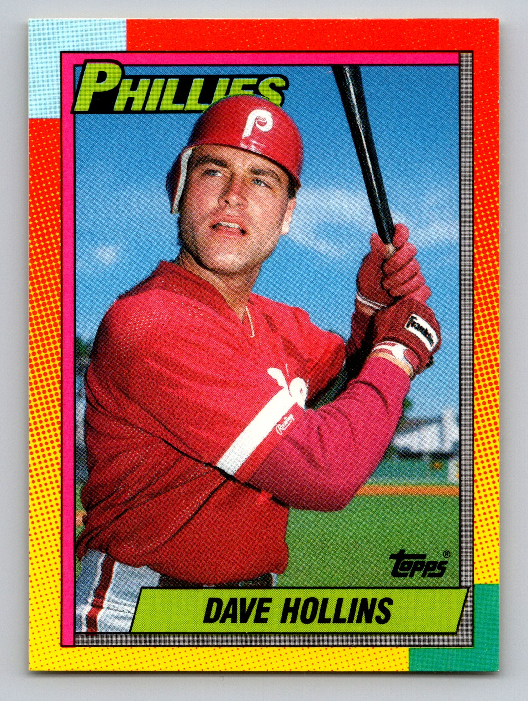 1990 Topps Traded #41T Dave Hollins Gray Card Stock (Pack Version)