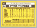 1990 Topps Traded #48T Dave Justice Gray Card Stock (Pack Version)