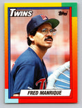 1990 Topps Traded #66T Fred Manrique Gray Card Stock (Pack Version)
