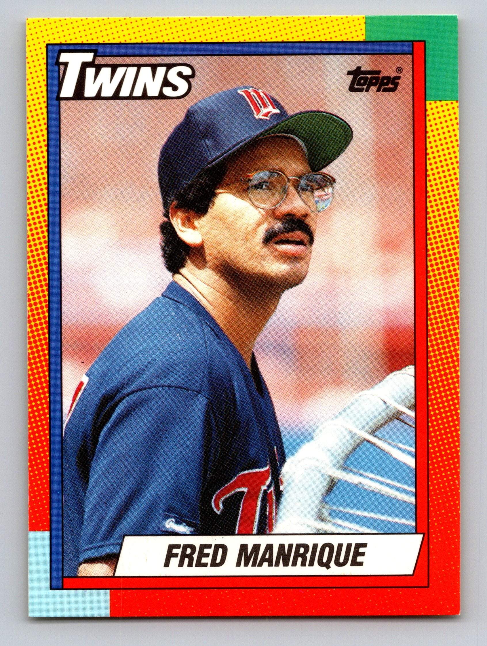 1990 Topps Traded #66T Fred Manrique Gray Card Stock (Pack Version)