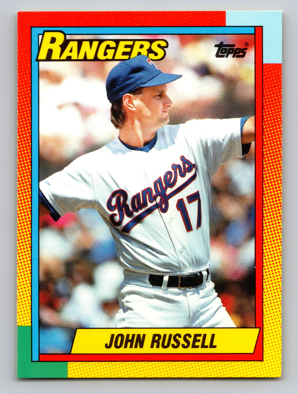 1990 Topps Traded #107T John Russell Gray Card Stock (Pack Version)