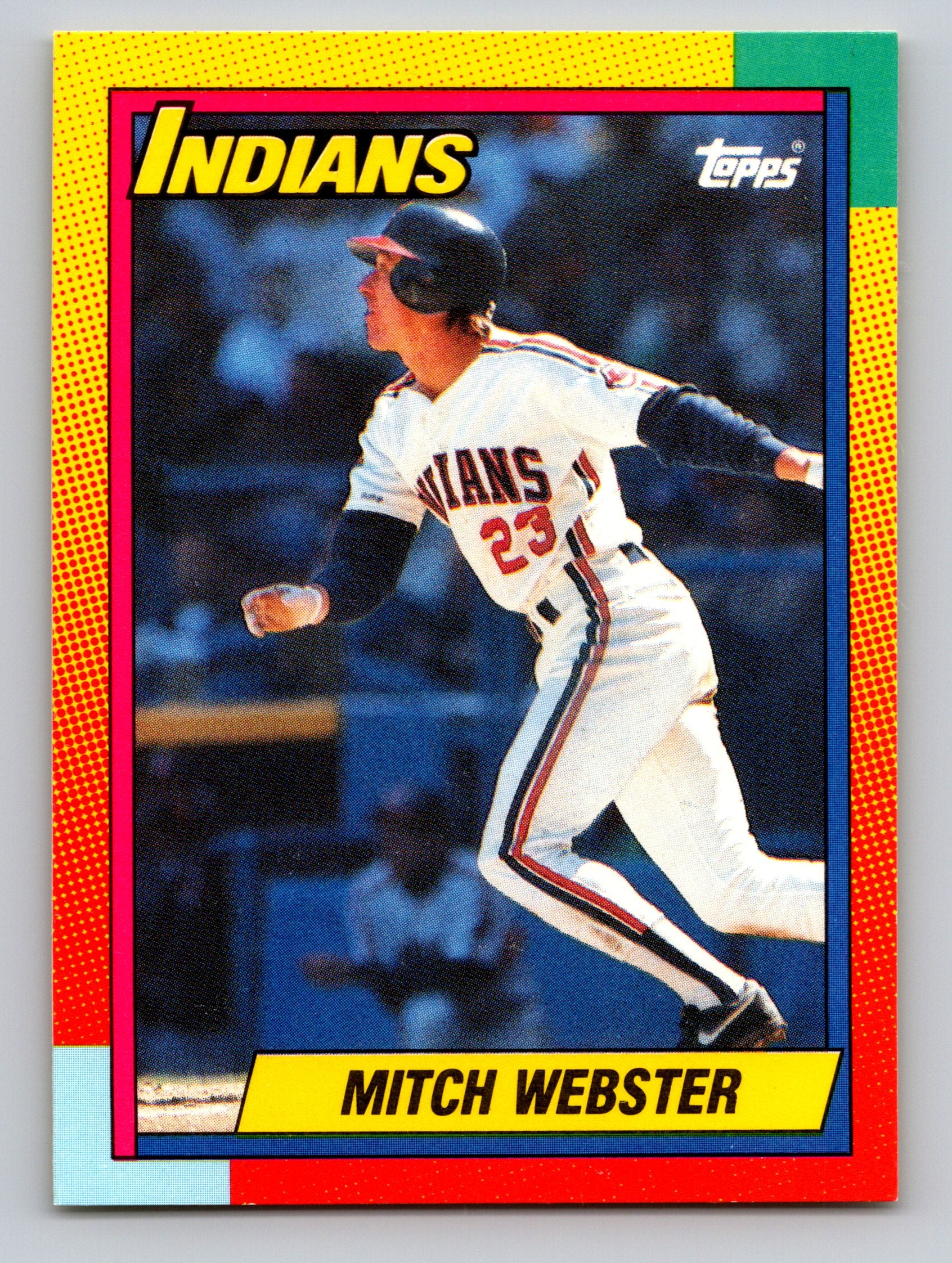 1990 Topps Traded #127T Mitch Webster Gray Card Stock (Pack Version)
