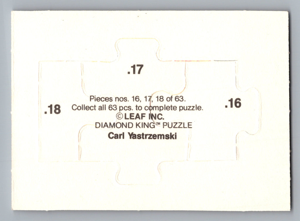 1990 Donruss #16-18 Carl Yastrzemski Carl Yastrzemski Puzzle