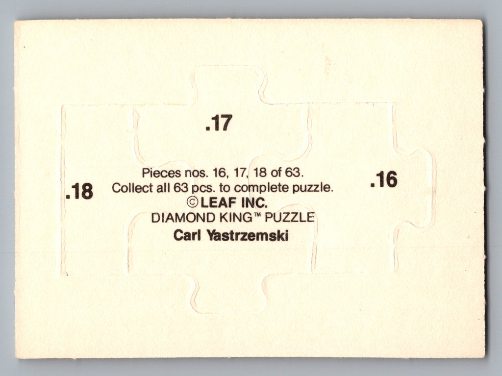 1990 Donruss #16-18 Carl Yastrzemski Carl Yastrzemski Puzzle