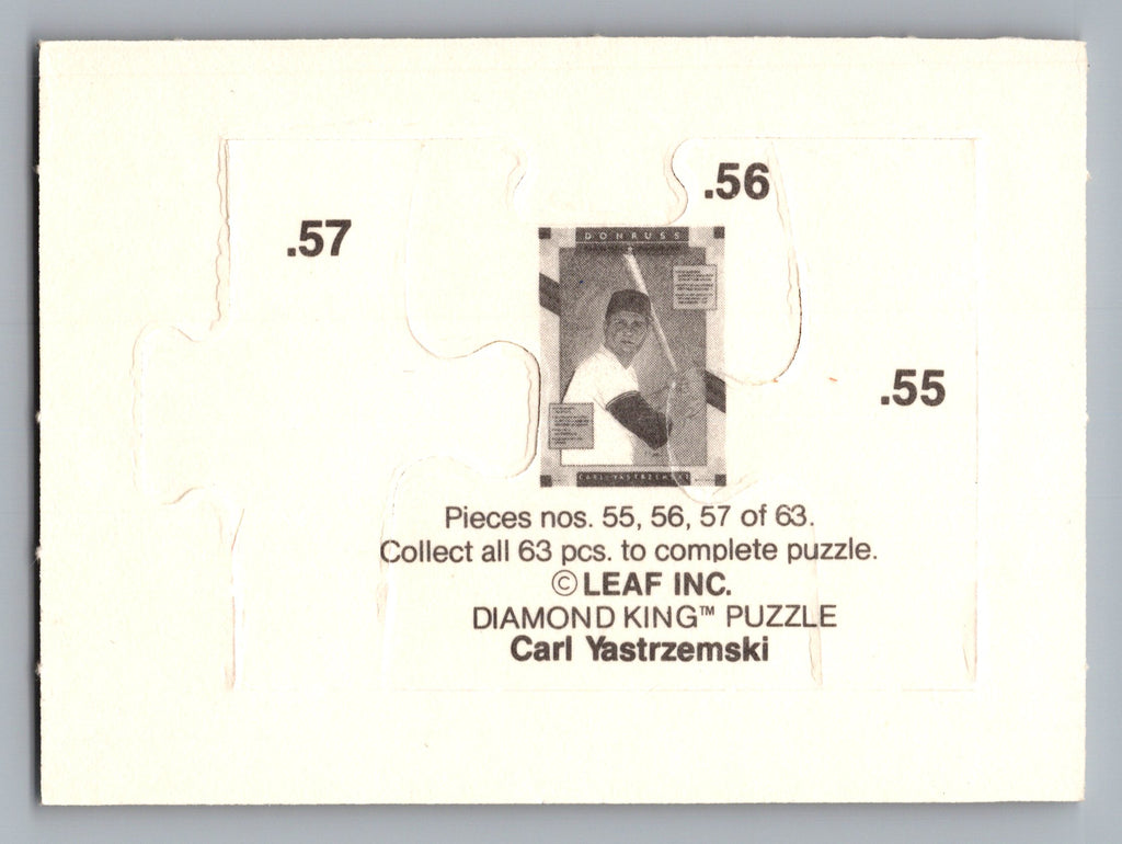 1990 Donruss #55-57b Carl Yastrzemski Carl Yastrzemski Puzzle