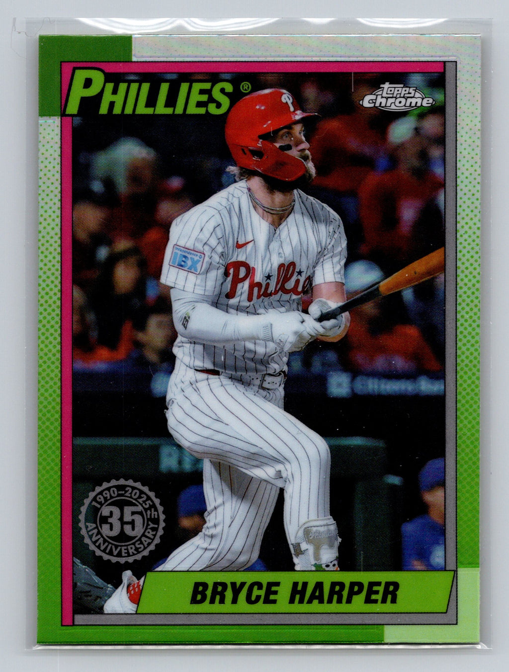 2025 Topps Chrome #90CB-12 Bryce Harper 1990 Topps Baseball 35th Anniversary
