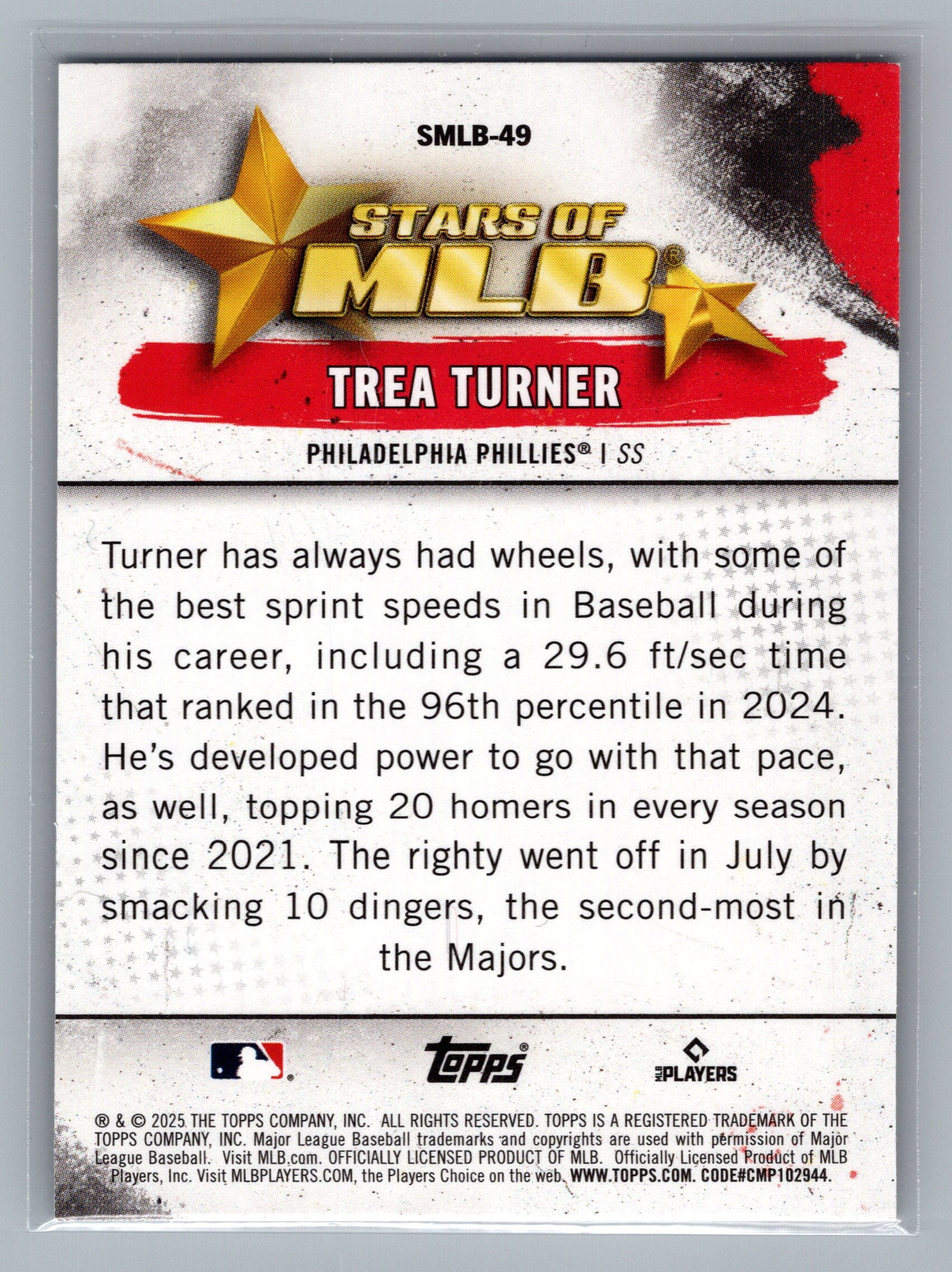 2025 Topps #SMLB-49 Trea Turner Stars of MLB