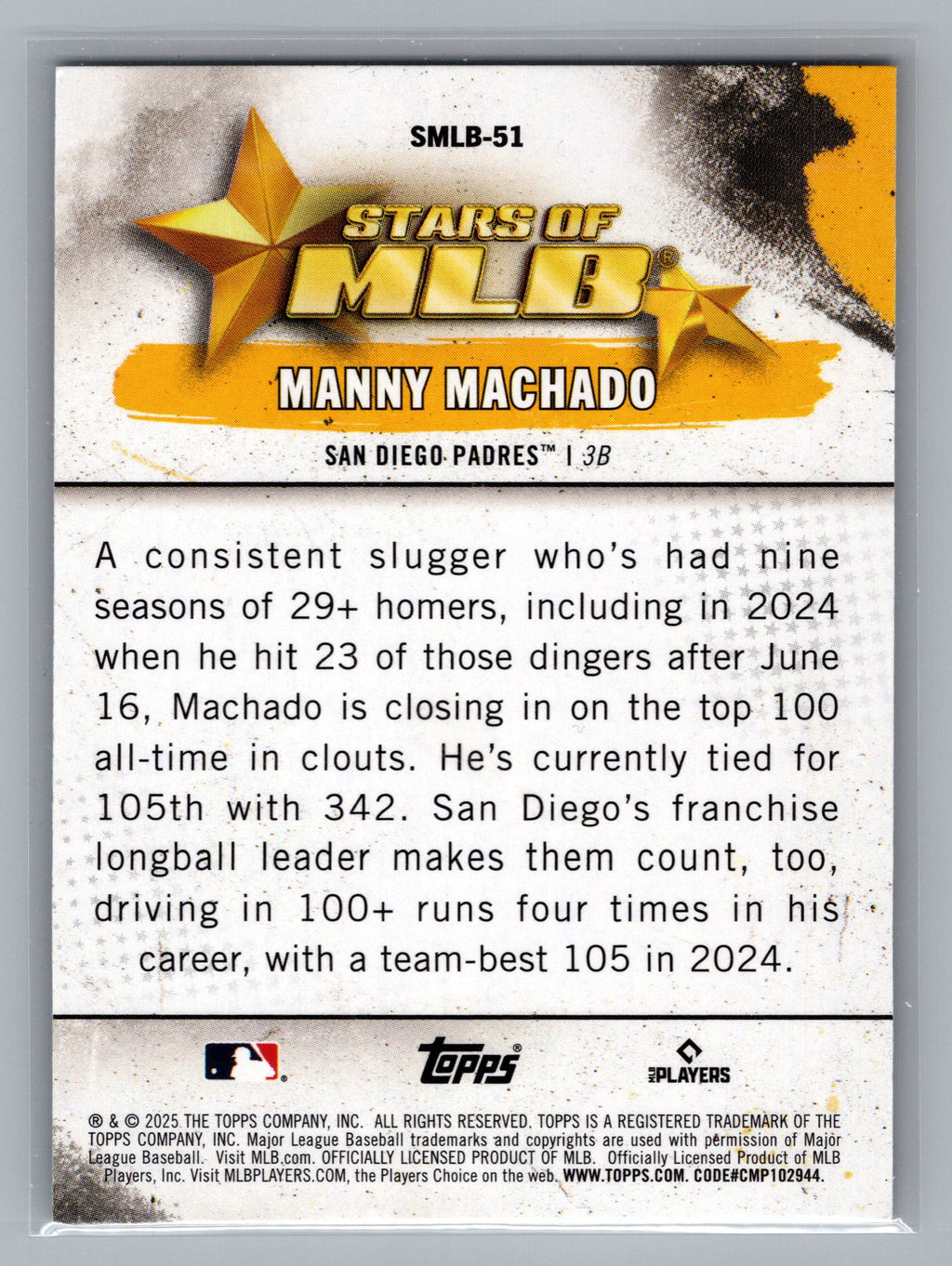 2025 Topps #SMLB-51 Manny Machado Stars of MLB