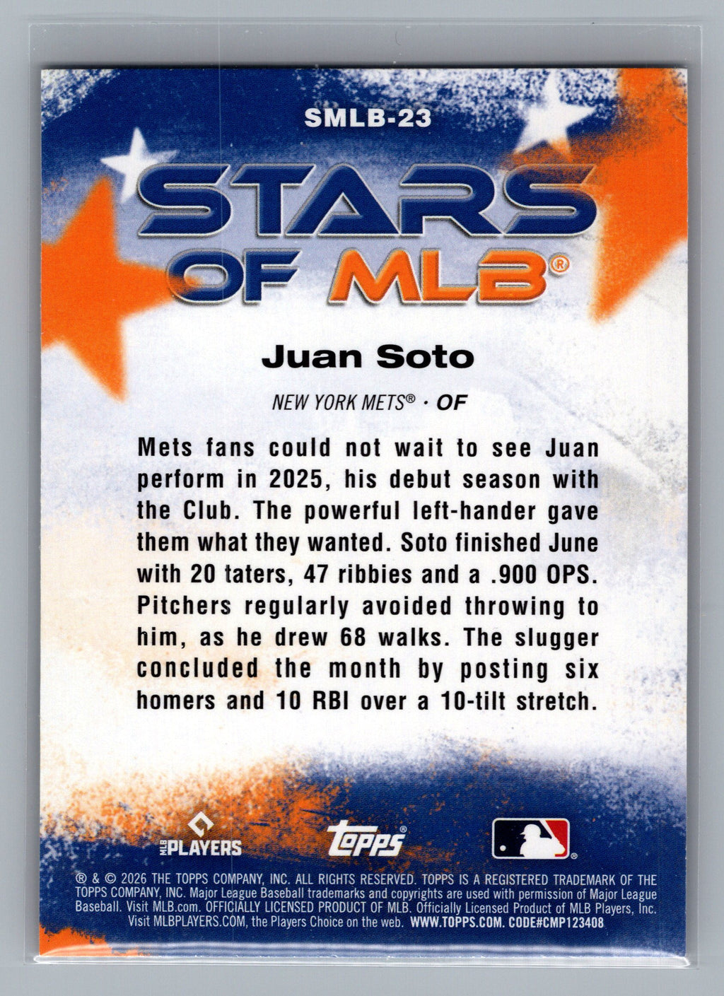 2026 Topps #SMLB-23 Juan Soto Stars of MLB